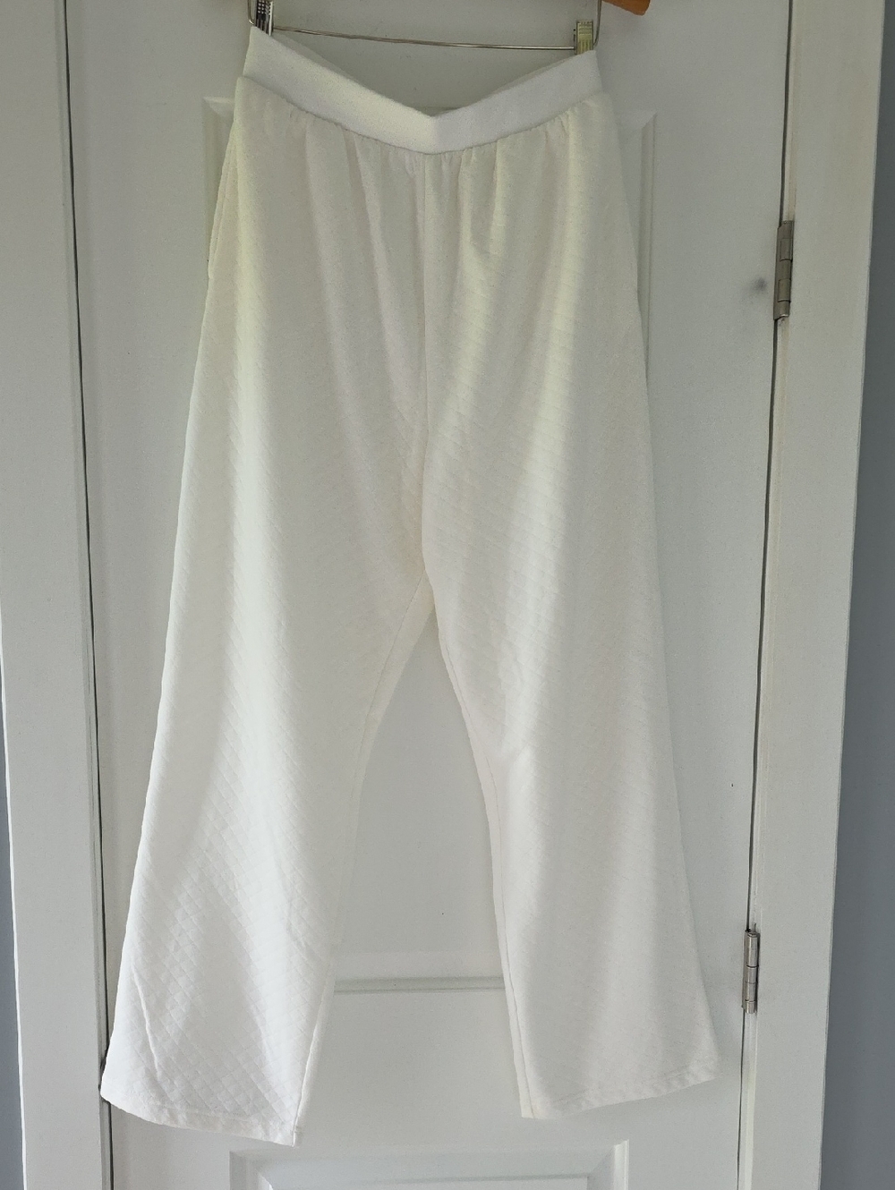 Daydream By Berkshire Home Ivory Cream Textured Wide-Leg Lounge Pants